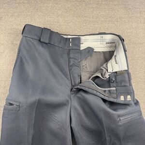 Blauer Mens Work Pants Navy Blue Cargo Pockets Zip Fly Size 34x32